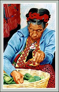 Mujer con Frutas